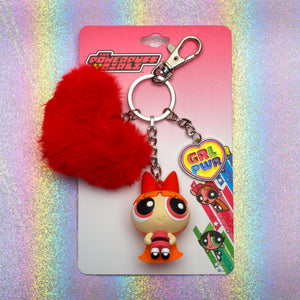 Power Puff Girls Blossom with Pom Pom Multi Charm Keychain - Jewelry Brands Shop