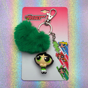 Power Puff Girls Buttercup with Pom - pom Multi Charm Keychain - Jewelry Brands Shop