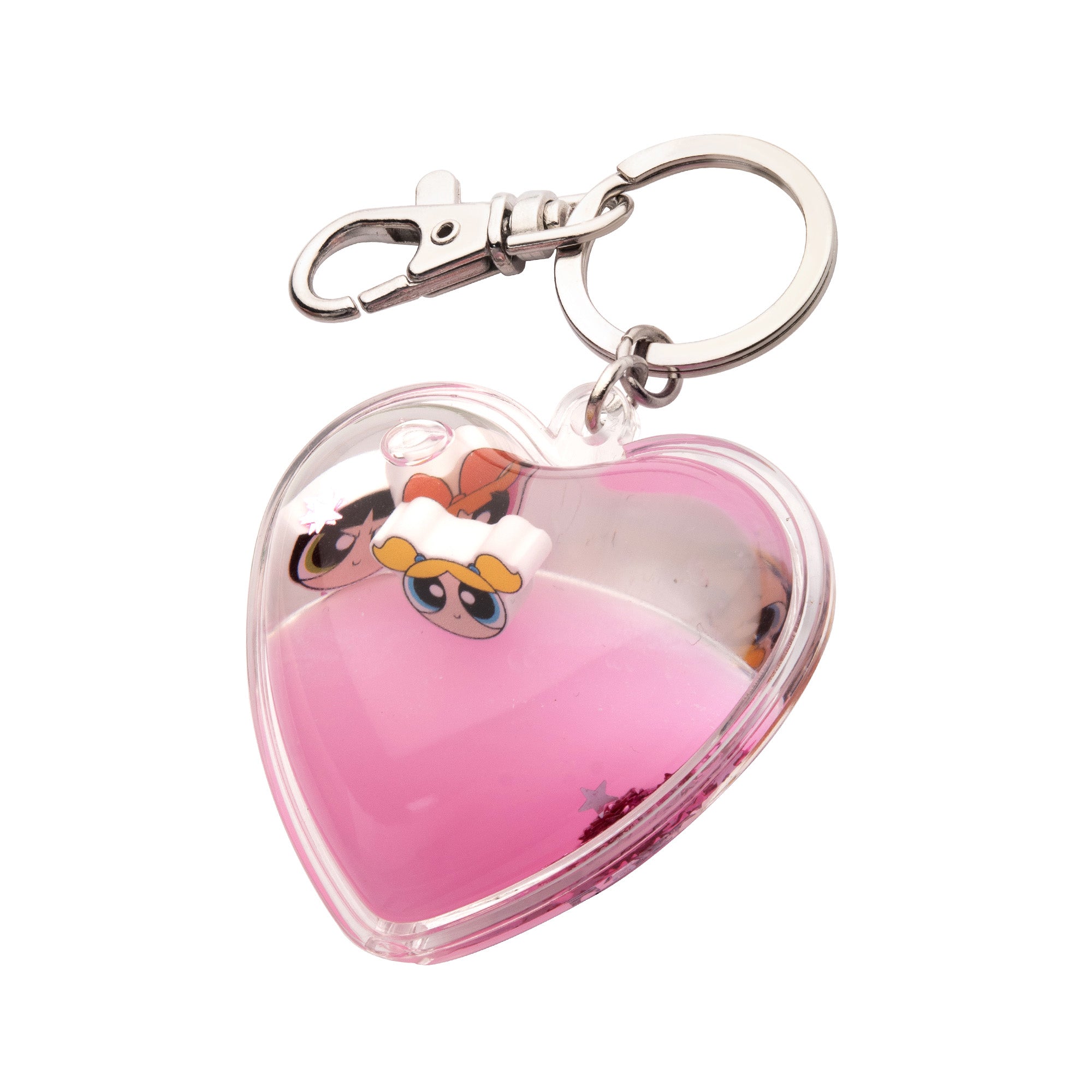 Power Puff Girls Charms & Glitter Shaker Keychain - Jewelry Brands Shop