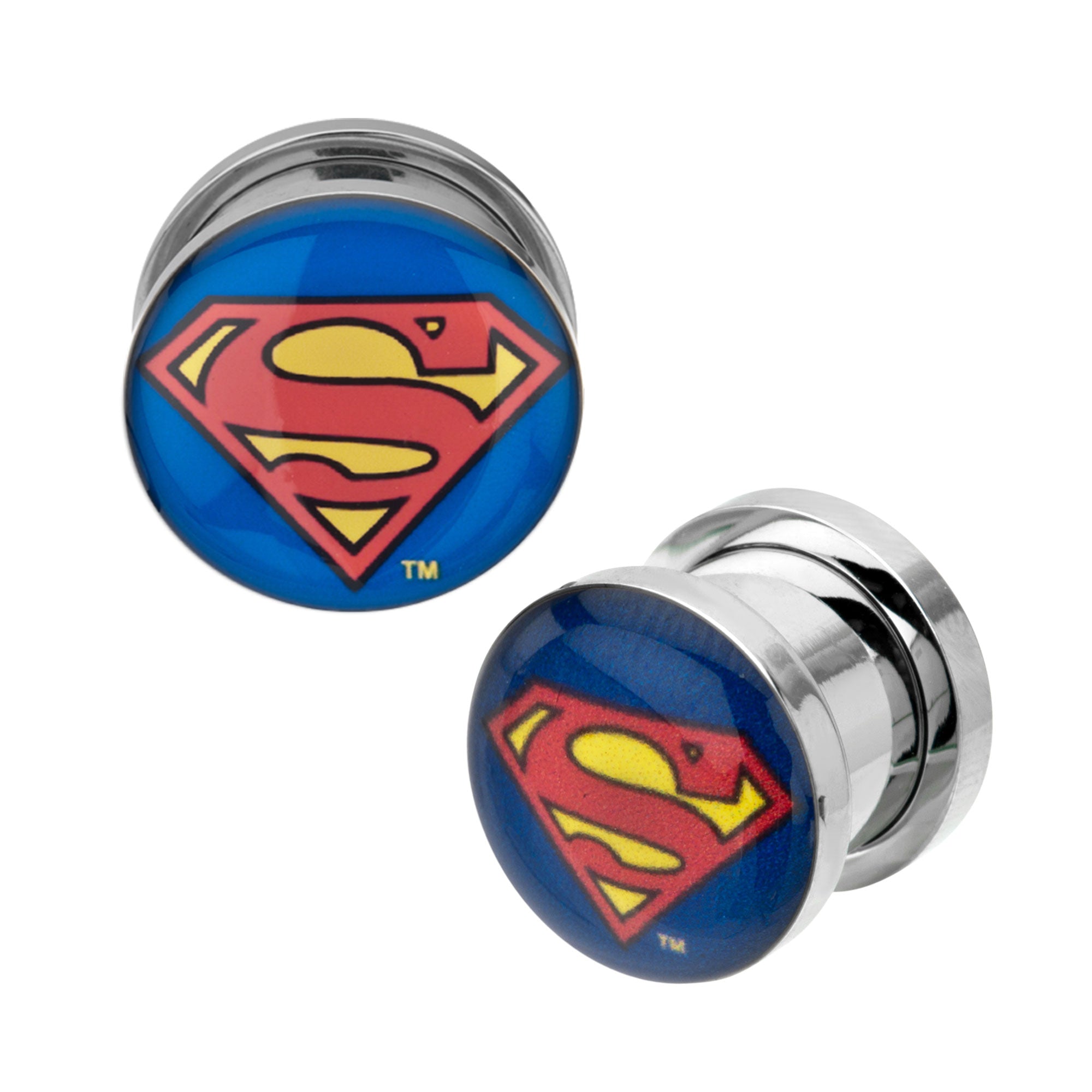 DC Comics Multi Color Superman Logo Screw Fit Plug