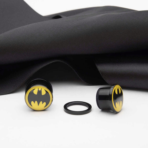 DC Comics Rounded Batman Logo Acrylic Screw Fit Plug