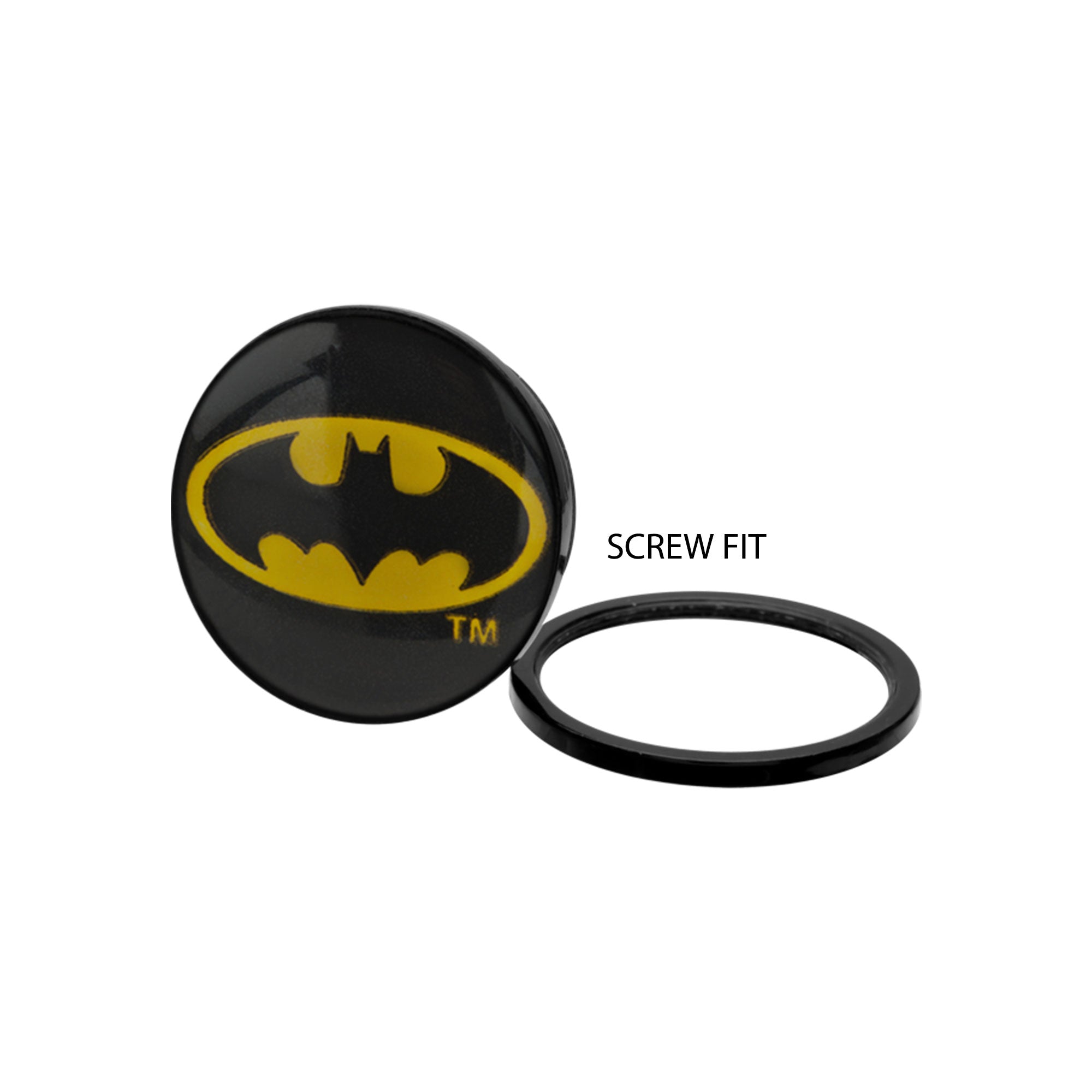DC Comics Oval Batman Logo Acrylic Screw Fit Plug
