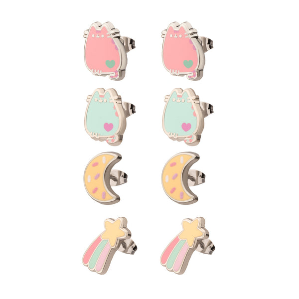 Pusheen Space Stud 4pairs Earring Pack