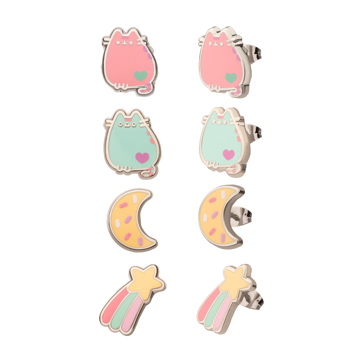 Pusheen Space Stud 4pairs Earring Pack