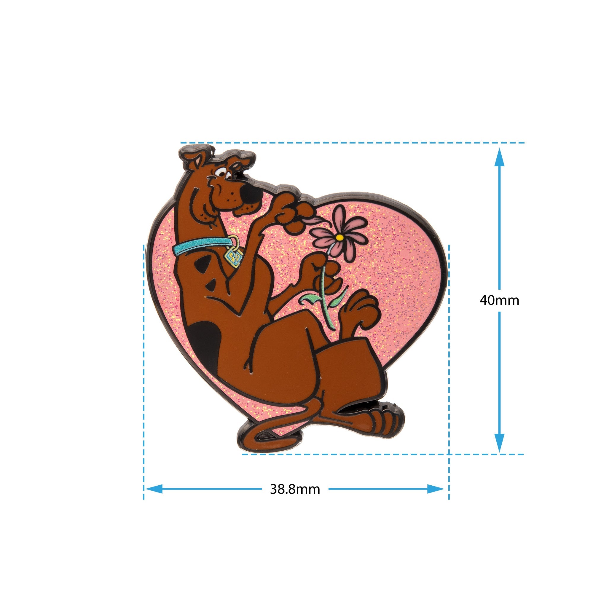 Scooby - Doo Glitter Heart Pin - Jewelry Brands Shop