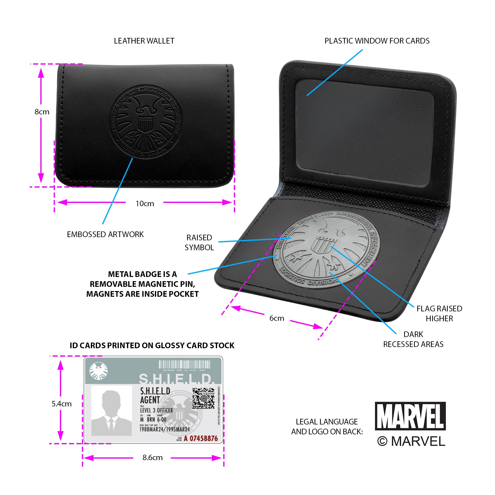 Marvel S.H.I.E.L.D Agent Badge Wallet