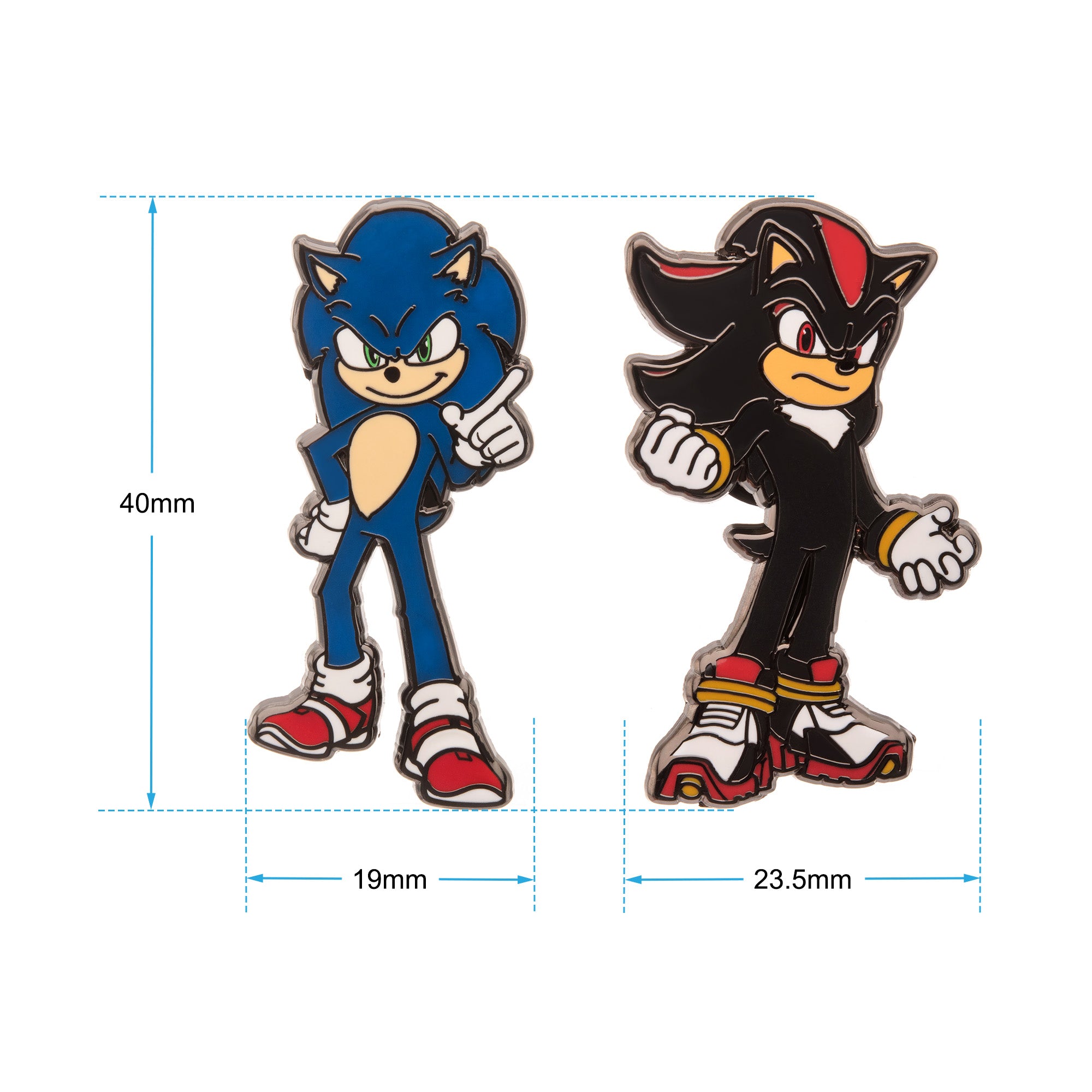 Sonic  and Shadow Best Friends Pin Set