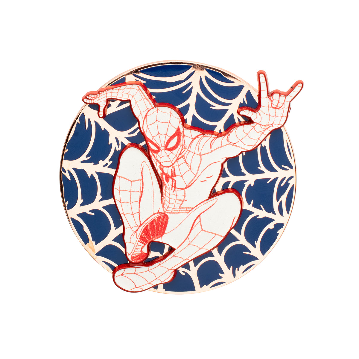 Spider-Man Layered Glow-in-the-Dark Enamel Pin