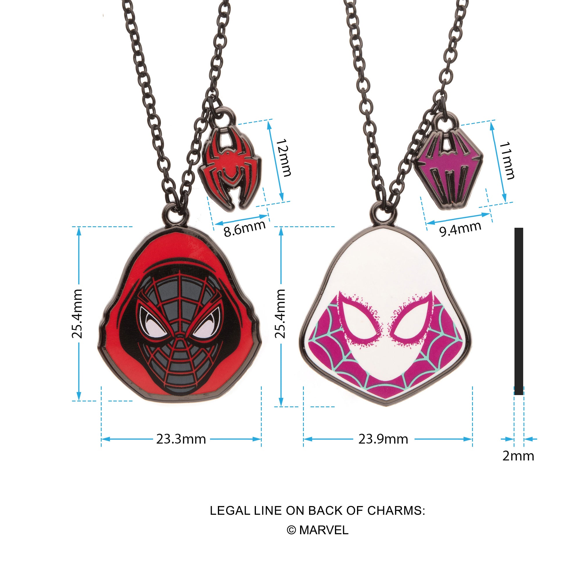 Spider-Man Spider Gwen Besties Necklace Set