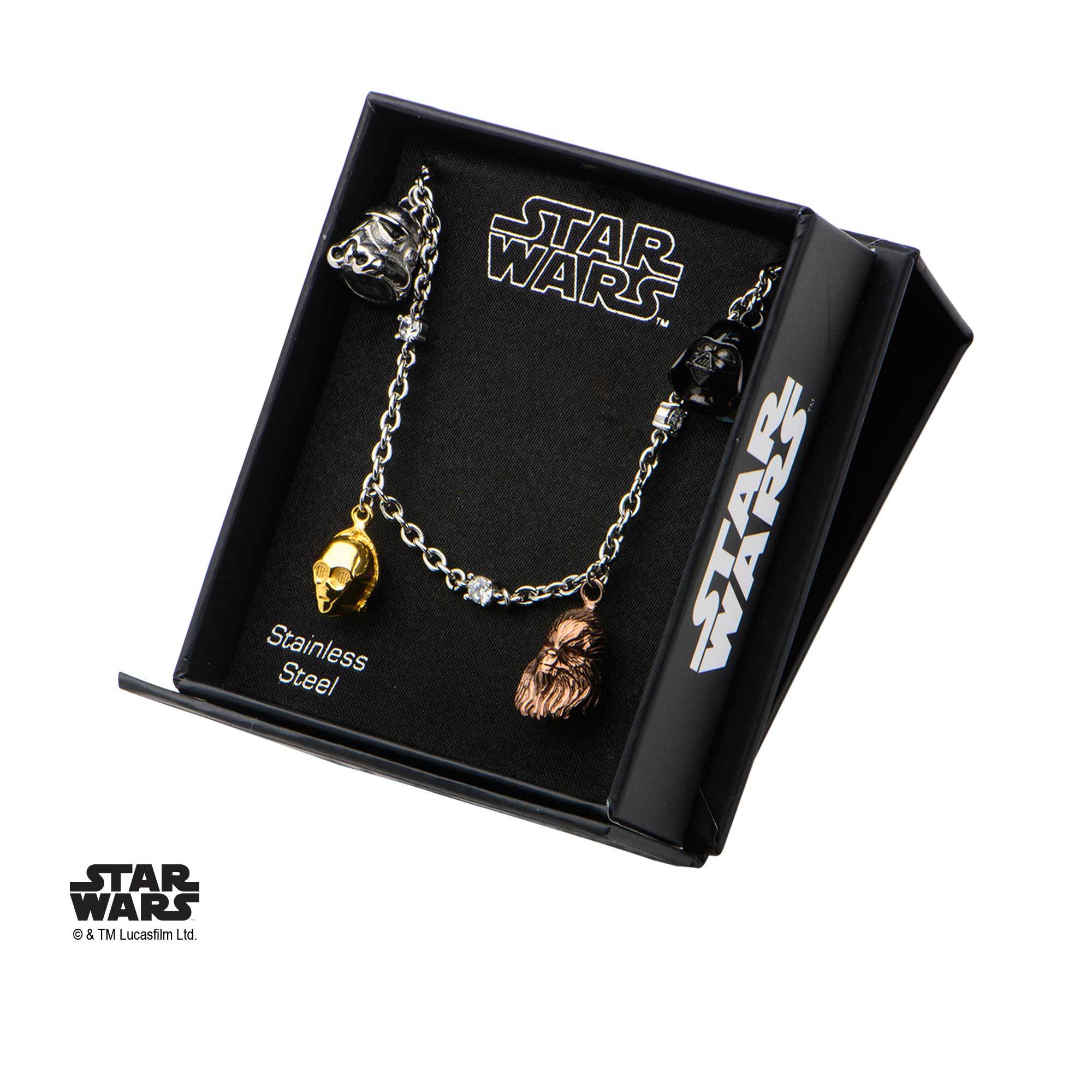 Star Wars 3D Characters Face Charm Tween Bracelet - Jewelry Brands Shop