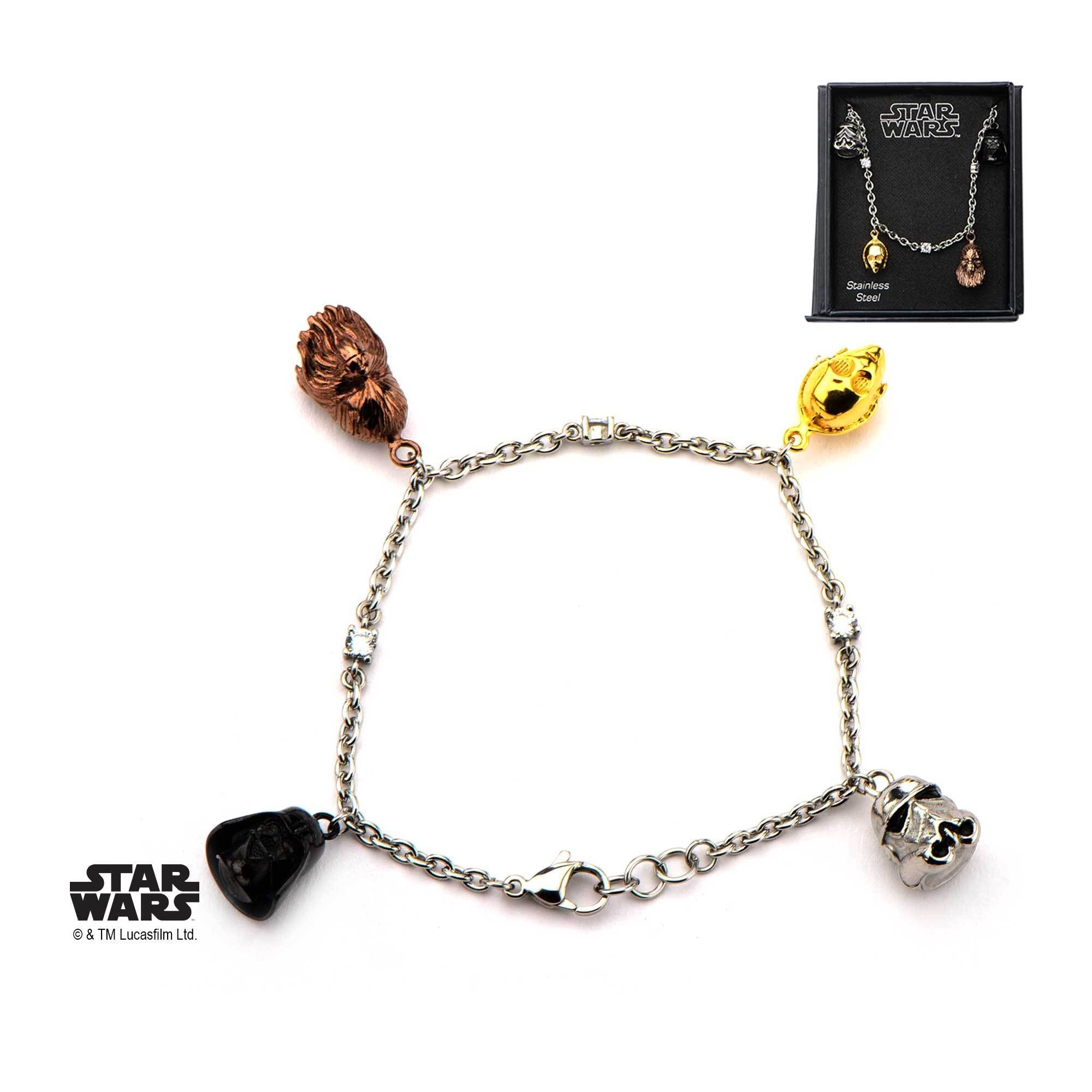 Star Wars 3D Characters Face Charm Tween Bracelet - Jewelry Brands Shop