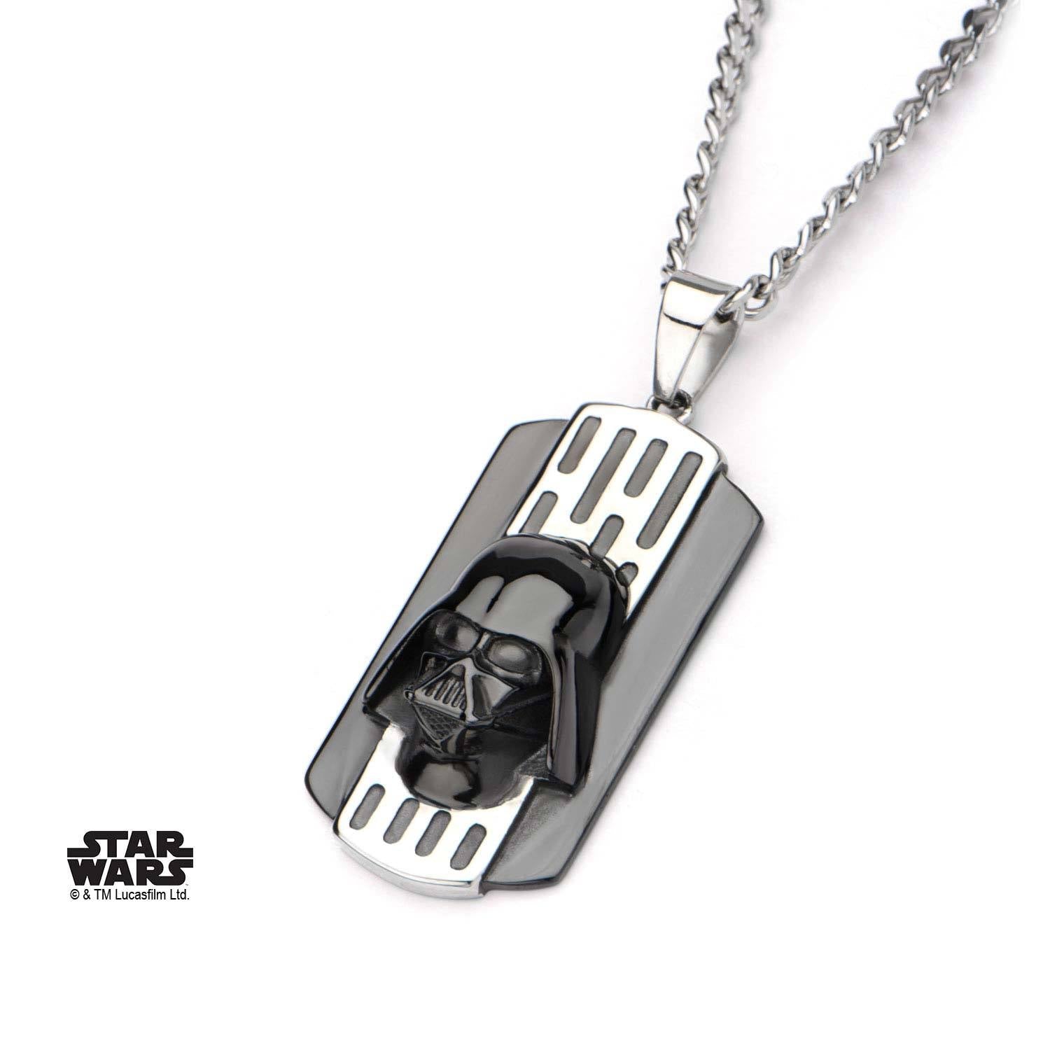 Star Wars 3D Darth Vader Dog Tag Pendant Necklace - Jewelry Brands Shop