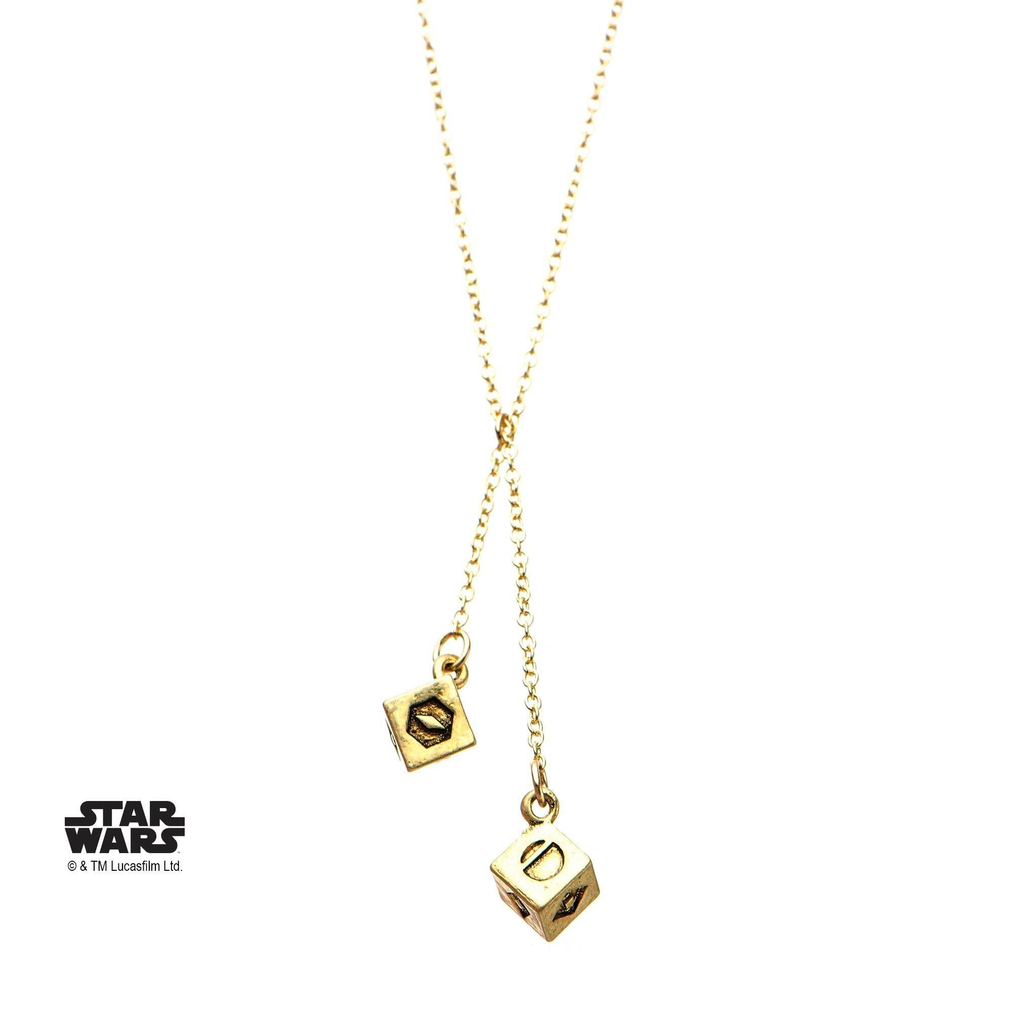 Star Wars 3D Golden Dice Interlocking Necklace [COMING SOON] - Jewelry Brands Shop