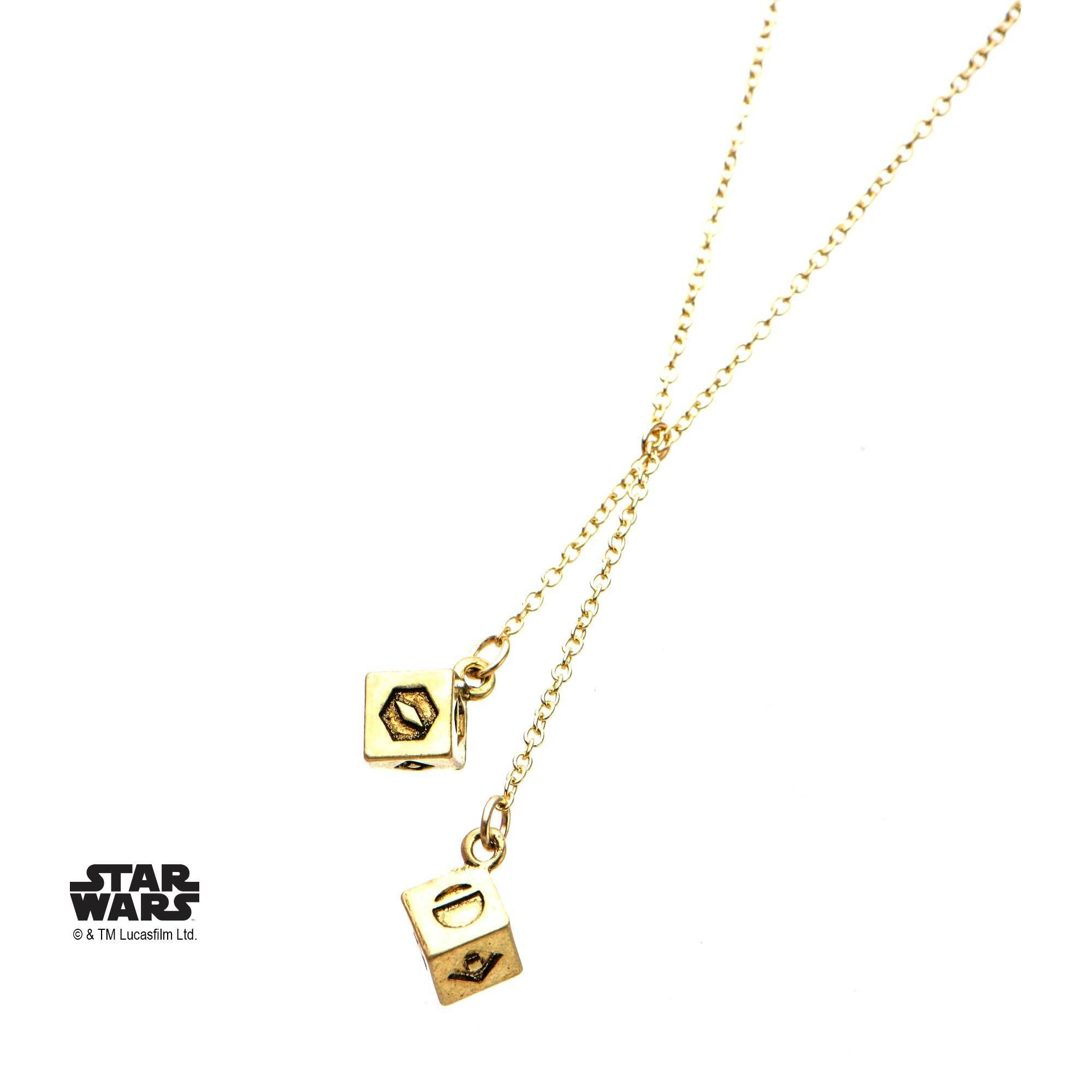 Star Wars 3D Golden Dice Interlocking Necklace [COMING SOON] - Jewelry Brands Shop