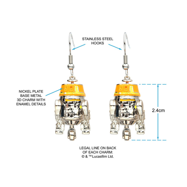 Star Wars Ahsoka 3D Chopper Dangle Earrings