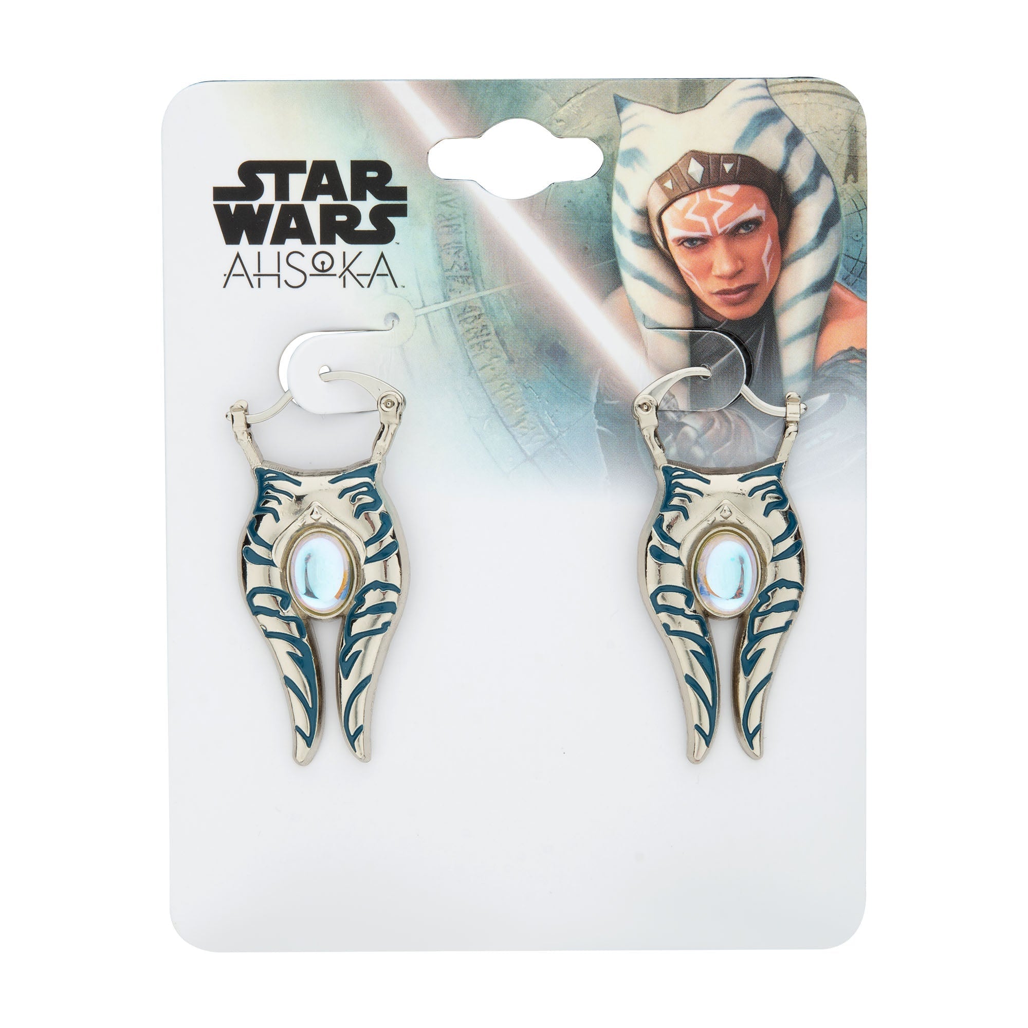 Star Wars Ahsoka Opal 3D Hoops Earrings - Jewelry Brands Shop