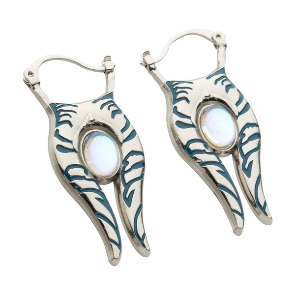 Star Wars Ahsoka Opal 3D Hoops Earrings