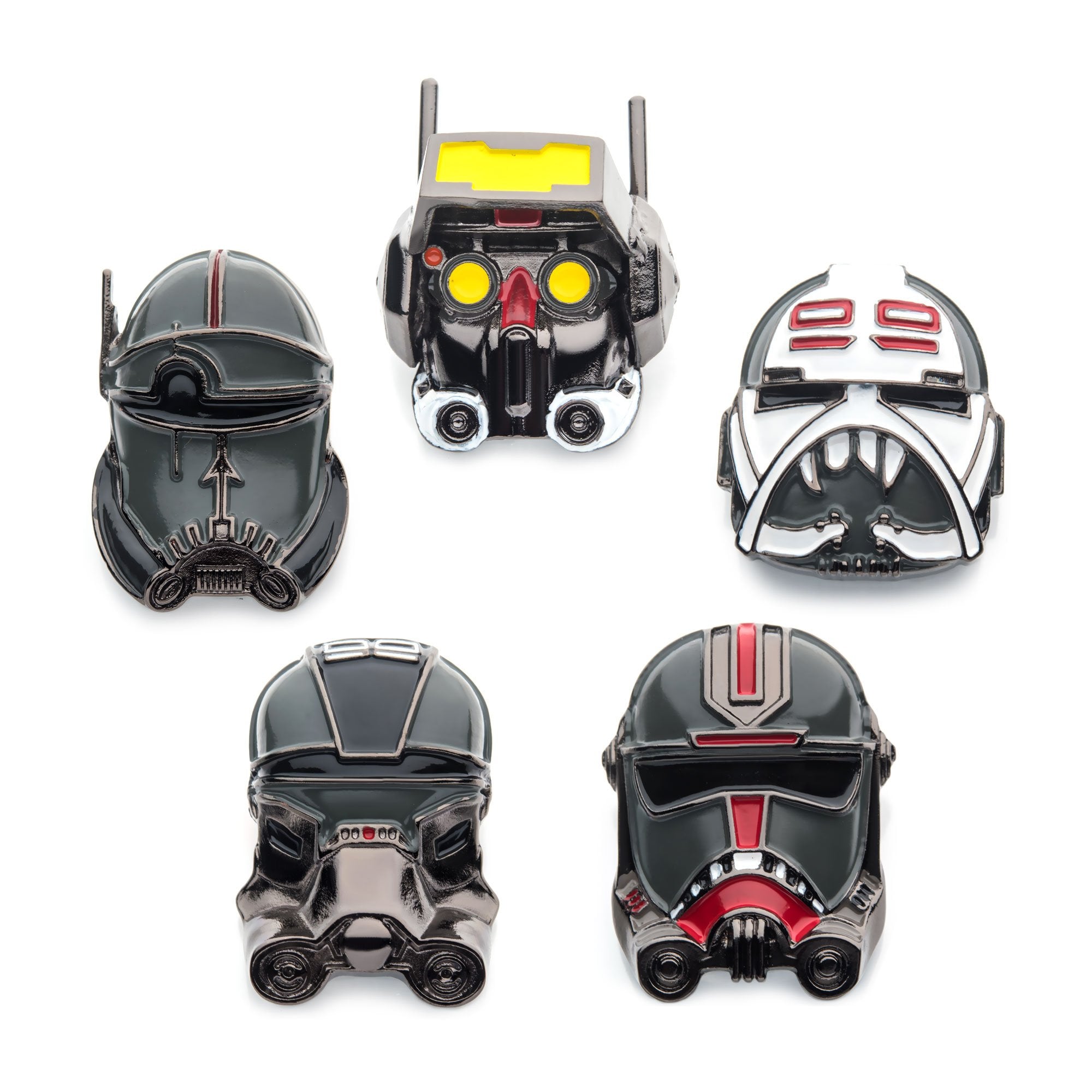 Star Wars Bad Batch 3D Helmet Pin Set 5pc [COMING SOON] - Jewelry Brands Shop