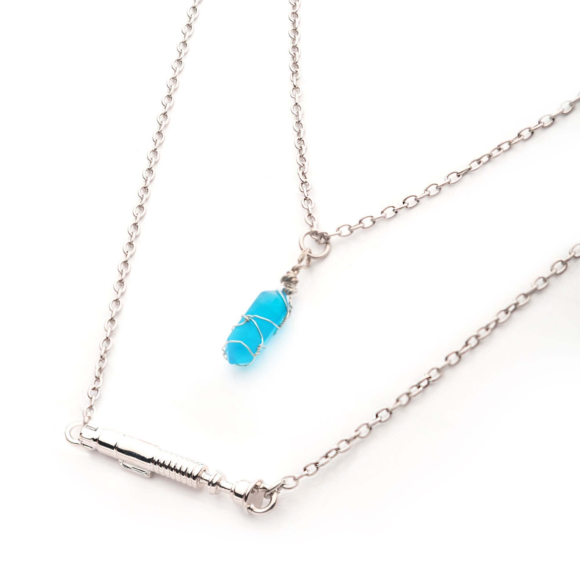 Star Wars Crystal Necklace Making Star Wars Base Metal 3D Blue Obi