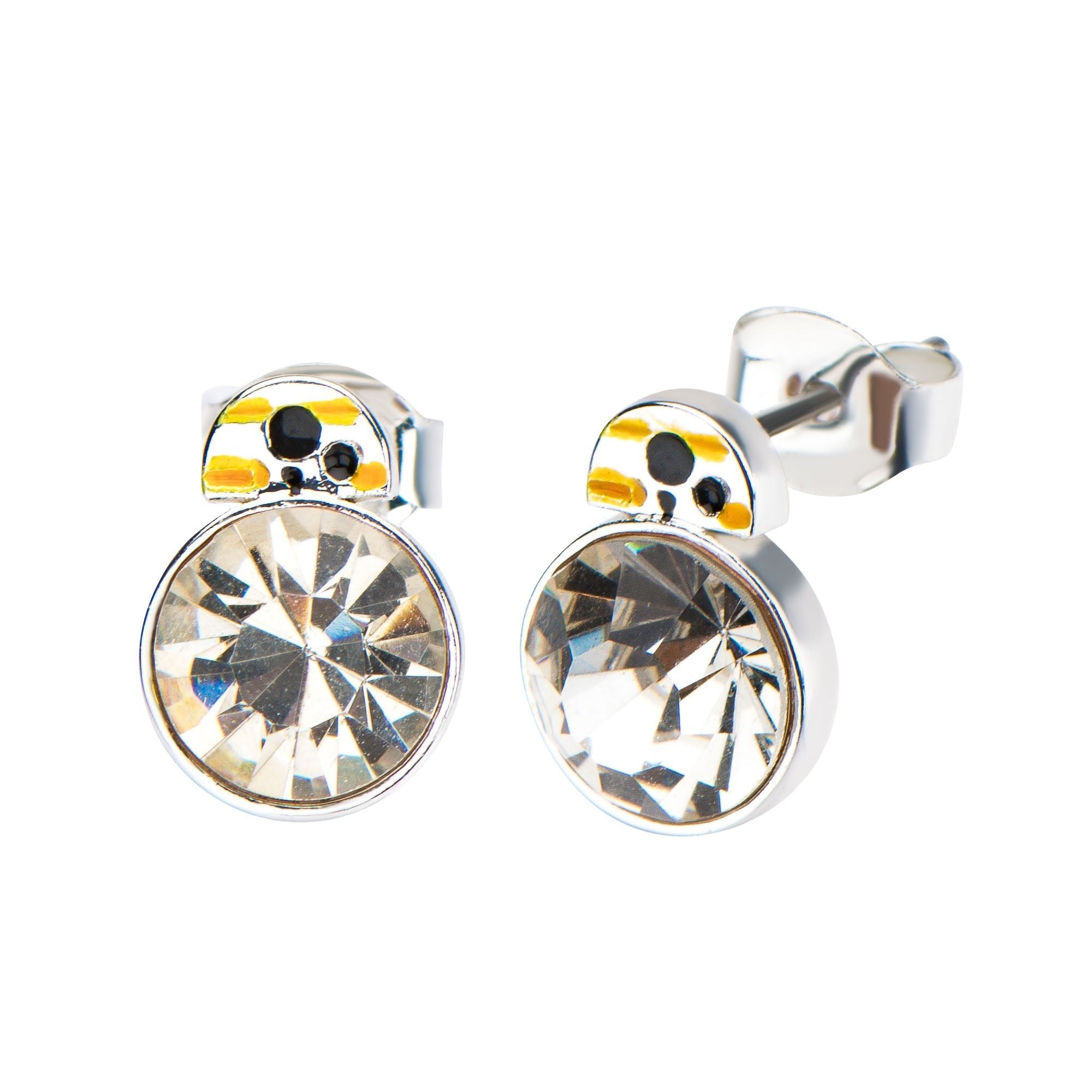 Star Wars Bb - 8 Gem Silver Plated Stud Earrings - Jewelry Brands Shop