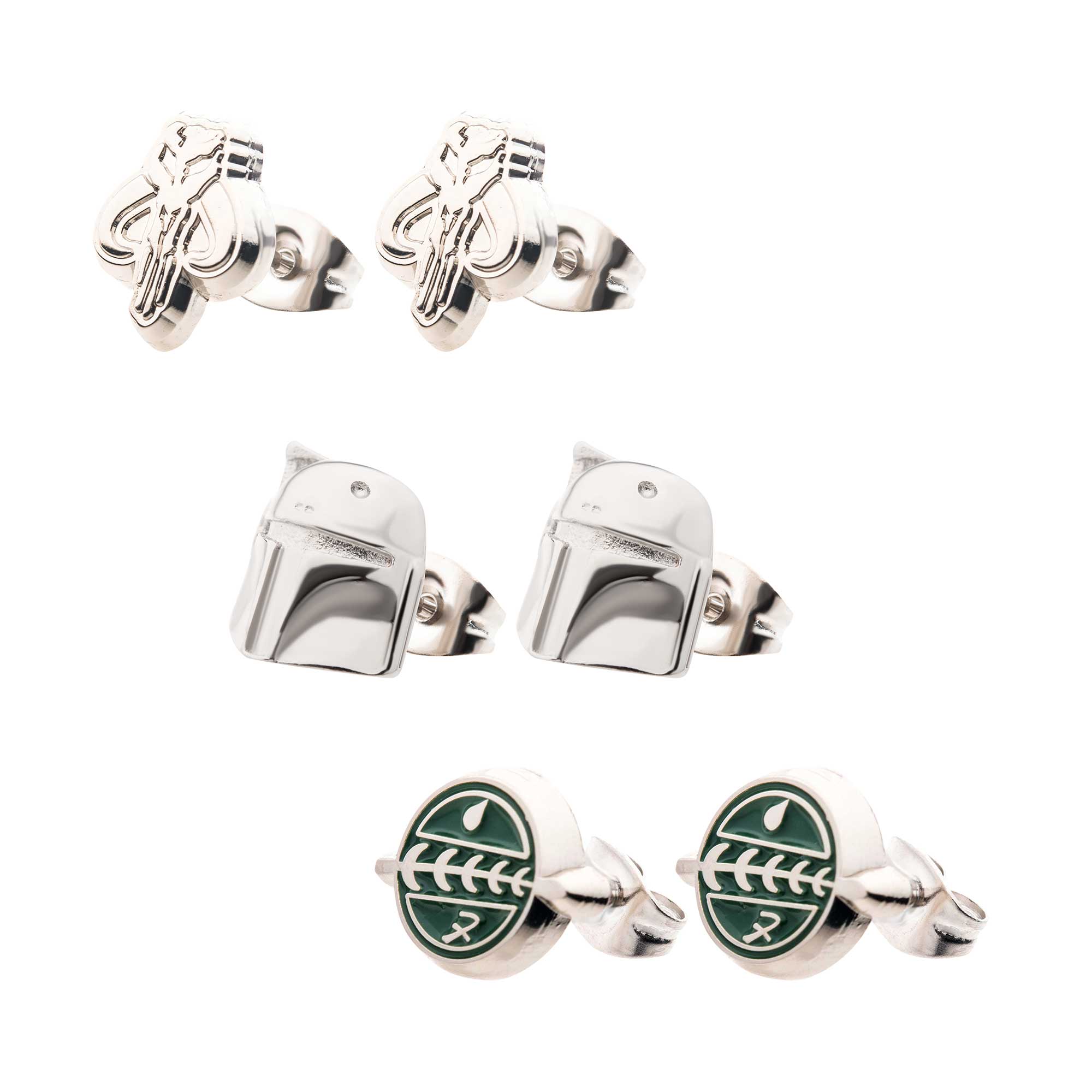 Star Wars Boba Fett Earrings Set (3pcs) - Jewelry Brands Shop