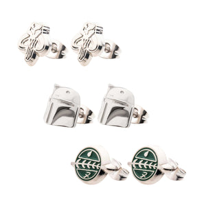 Star Wars Boba Fett Earrings Set (3pcs) - Jewelry Brands Shop