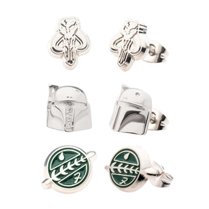 Star Wars Boba Fett Earrings Set (3pcs)