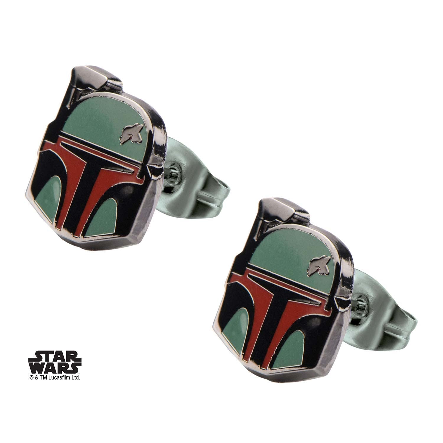 Star Wars Boba Fett Helmet Stud Earrings - Jewelry Brands Shop