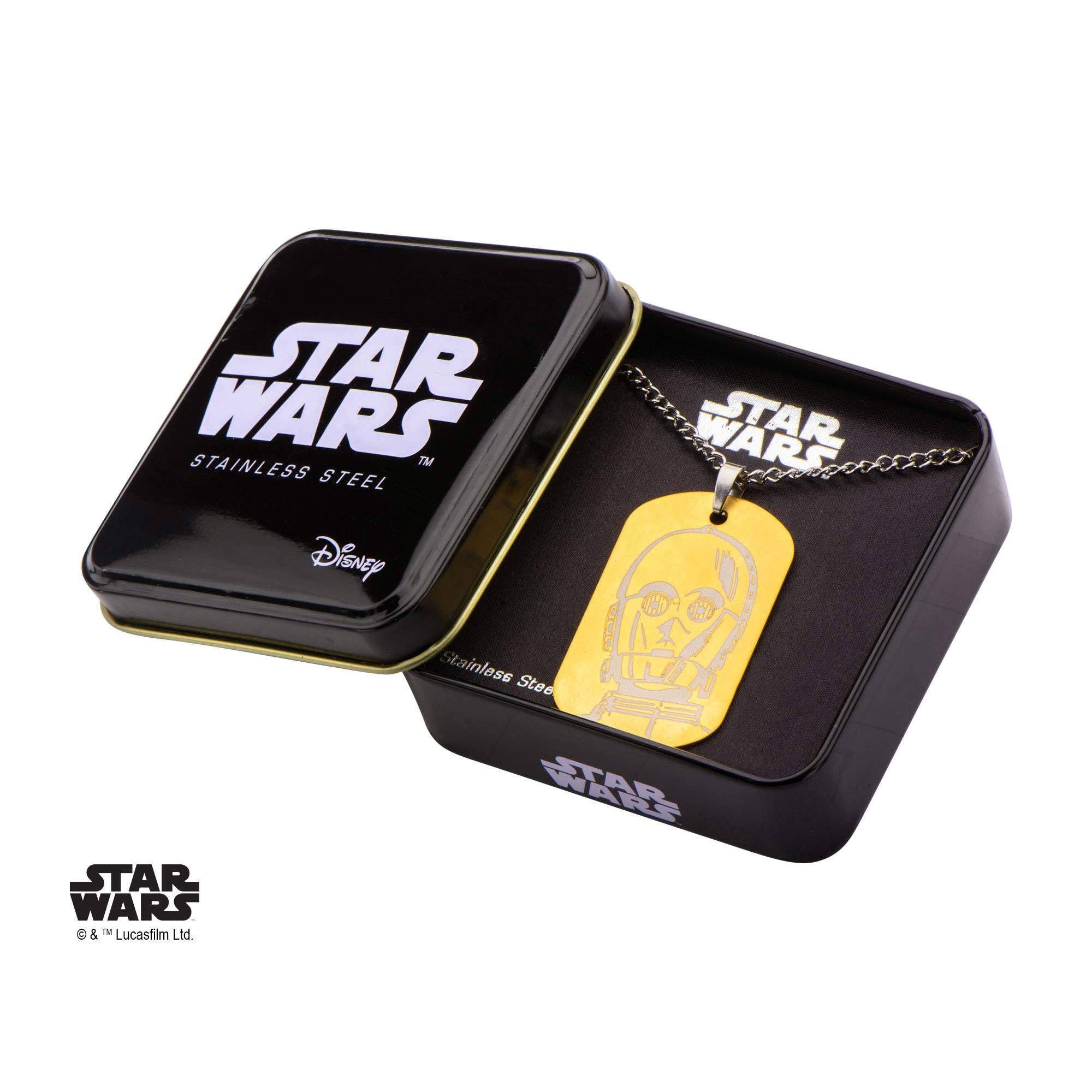 Star Wars C - 3PO Dog Tag Pendant Necklace - Jewelry Brands Shop