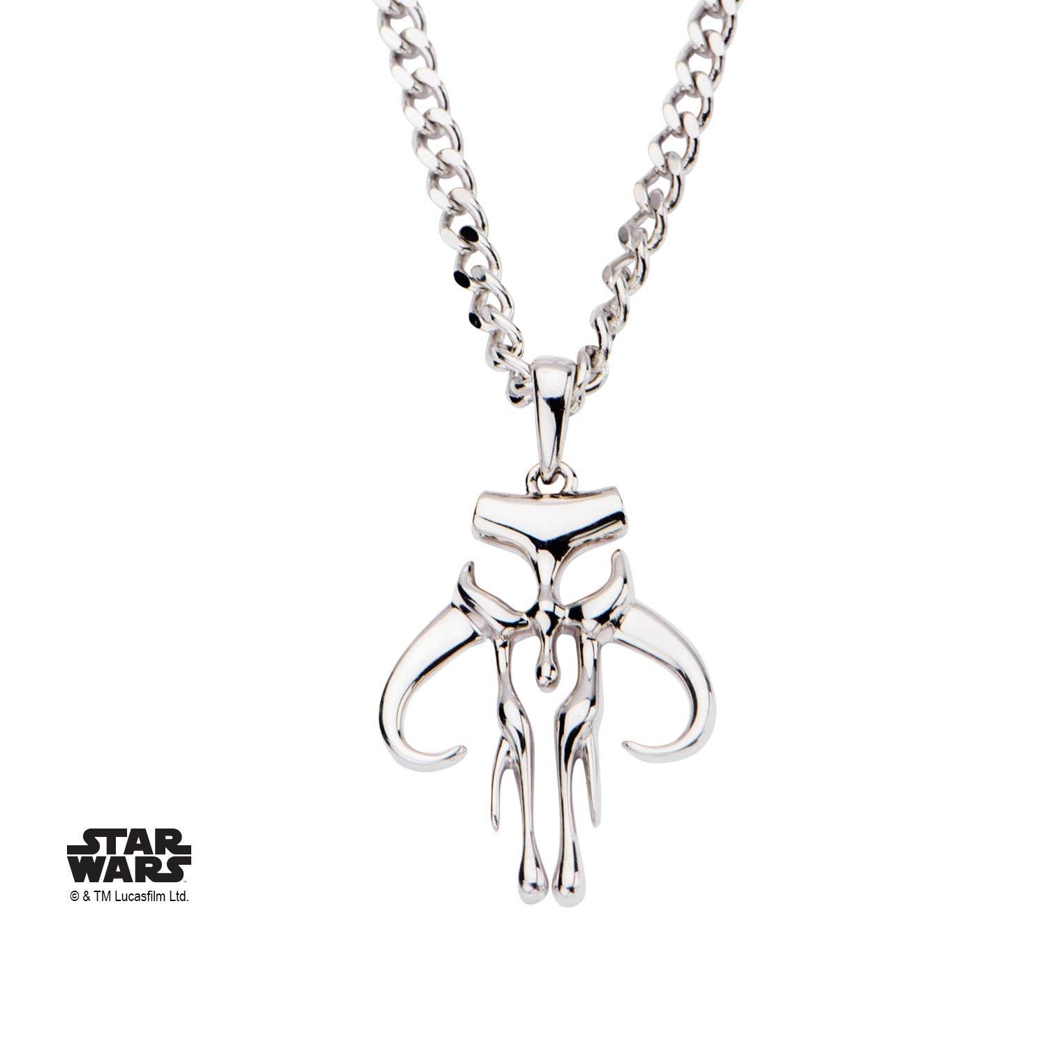 Star Wars Cut Out Mandalorian Mythosaur Skull Pendant Necklace - Jewelry Brands Shop