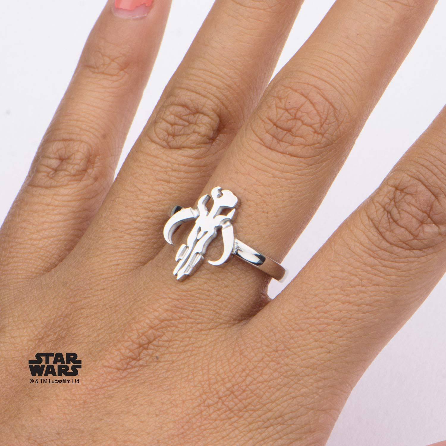 Star Wars Cut Out Mandalorian Symbol Petite Ring - Jewelry Brands Shop