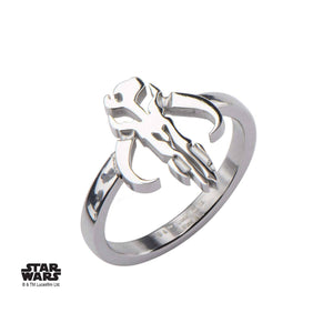 Star Wars Cut Out Mandalorian Symbol Petite Ring - Jewelry Brands Shop