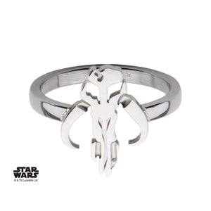 Star Wars Cut Out Mandalorian Symbol Petite Ring - Jewelry Brands Shop