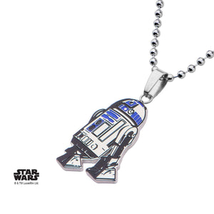 Star Wars Cut Out R2 - D2 Enamel Kids' Pendant Necklace - Jewelry Brands Shop