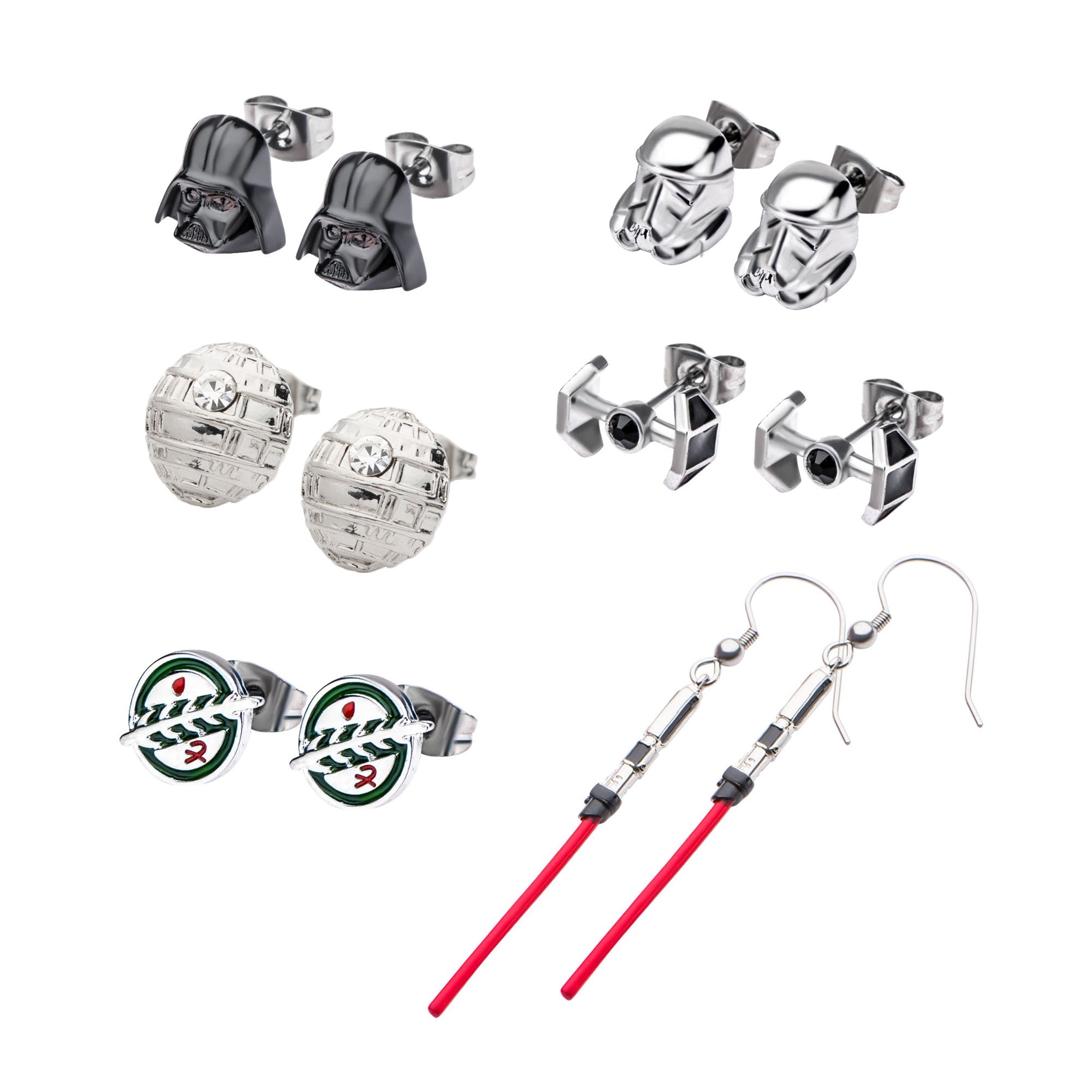 Star Wars Dangle Charm Stud Earrings Set - Jewelry Brands Shop