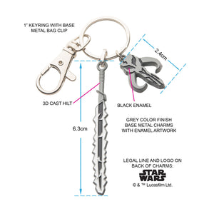 Star Wars Dark Saber Mando Charm Keychain - Jewelry Brands Shop