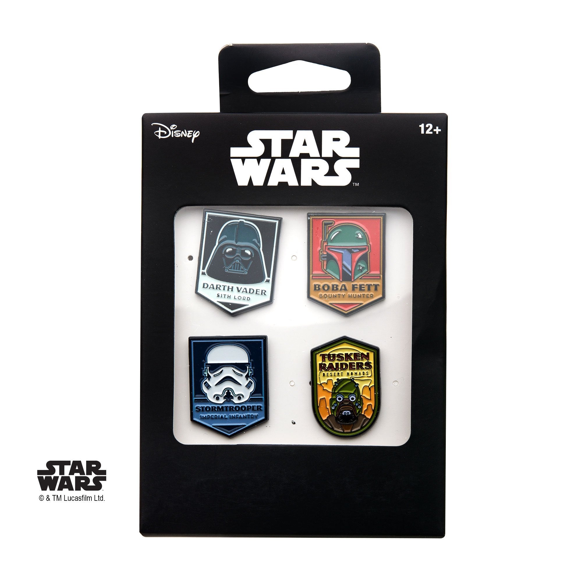 Star Wars Dark Side of the Force Base Metal Pin Set (4 piece) [COMING SOON] - Jewelry Brands Shop