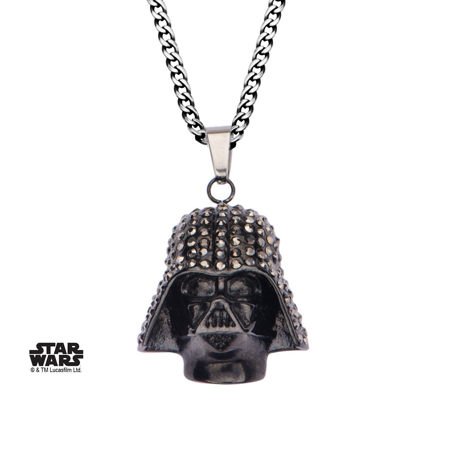 Star Wars Darth Vader with Clear Gem Pendant Necklace - Jewelry Brands Shop