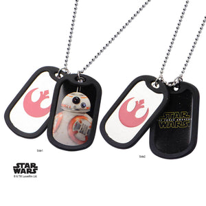 Star Wars Episode 7 BB - 8 Rubber Silencer Double Dog Tag Pendant Necklace - Jewelry Brands Shop