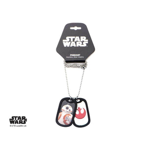 Star Wars Episode 7 BB - 8 Rubber Silencer Double Dog Tag Pendant Necklace - Jewelry Brands Shop