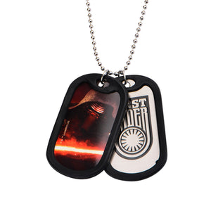 Star Wars Episode 7 First Order Kylo Ren Rubber Silencer Double Dog Tag Pendant Necklace - Jewelry Brands Shop