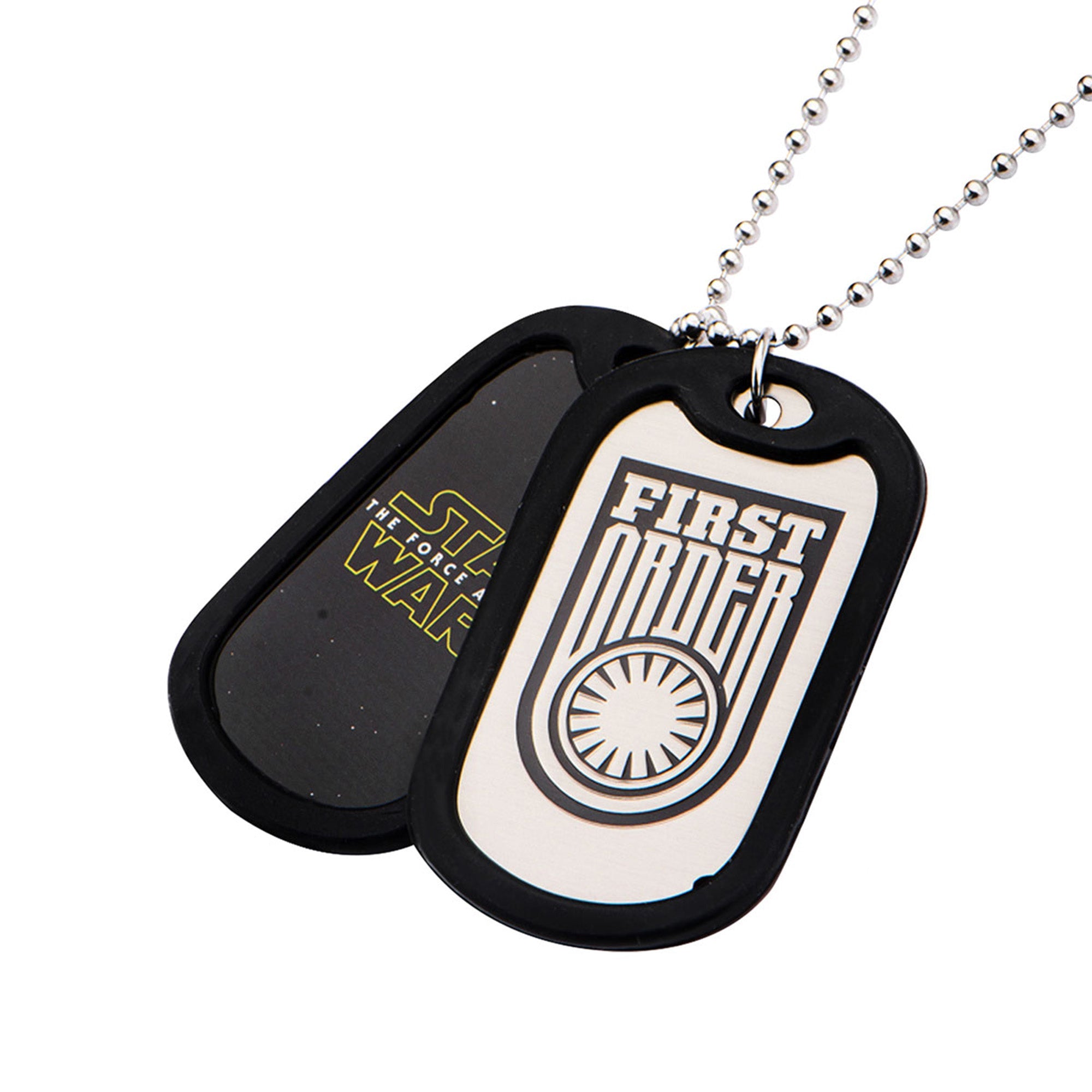 Star Wars Episode 7 First Order Kylo Ren Rubber Silencer Double Dog Tag Pendant Necklace - Jewelry Brands Shop