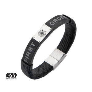 Star Wars Episode 7 First Order Logo Leather Bracelet - Jewelry Brands Shop