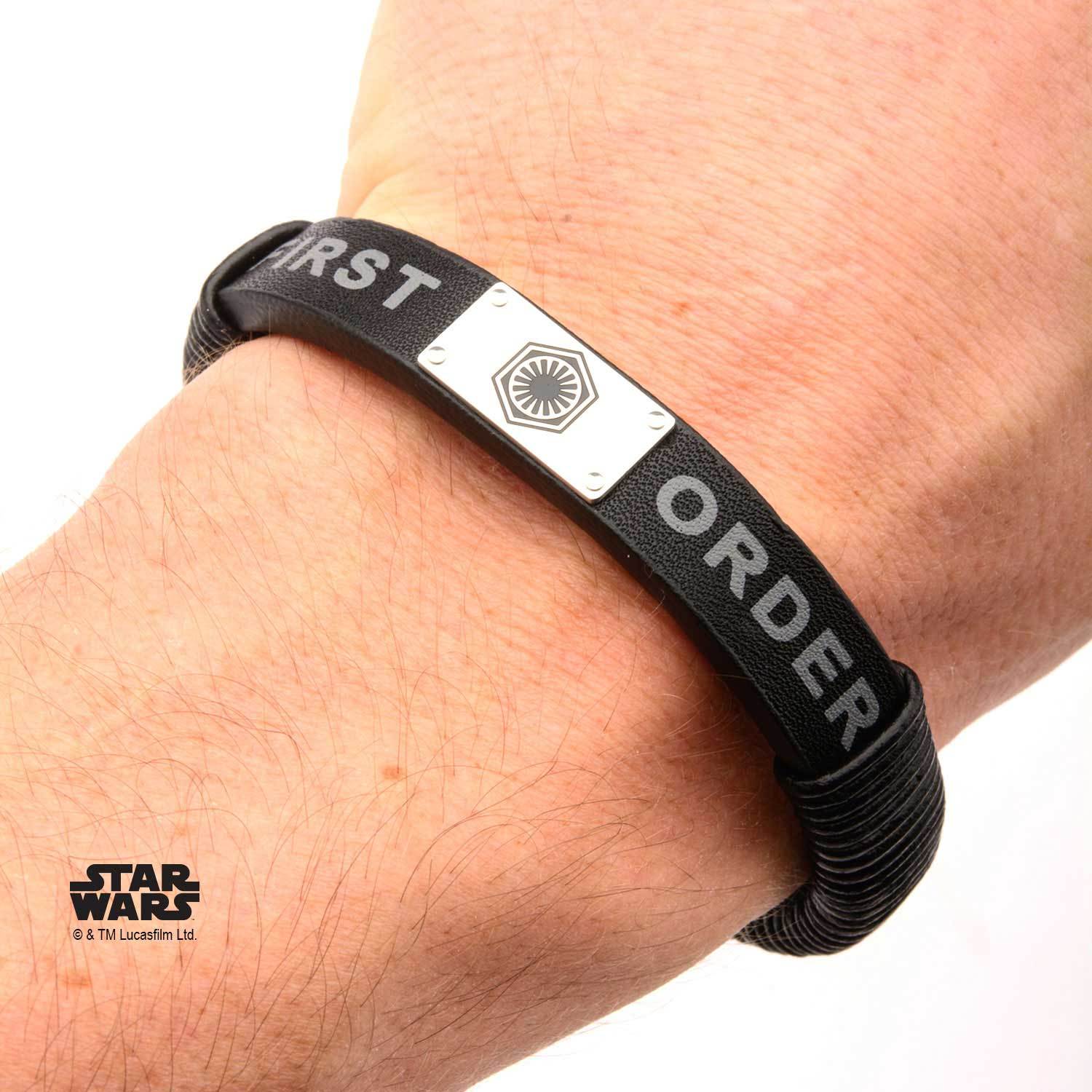 Star Wars Episode 7 First Order Logo Leather Bracelet - Jewelry Brands Shop