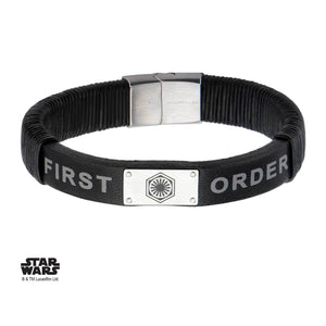 Star Wars Episode 7 First Order Logo Leather Bracelet - Jewelry Brands Shop