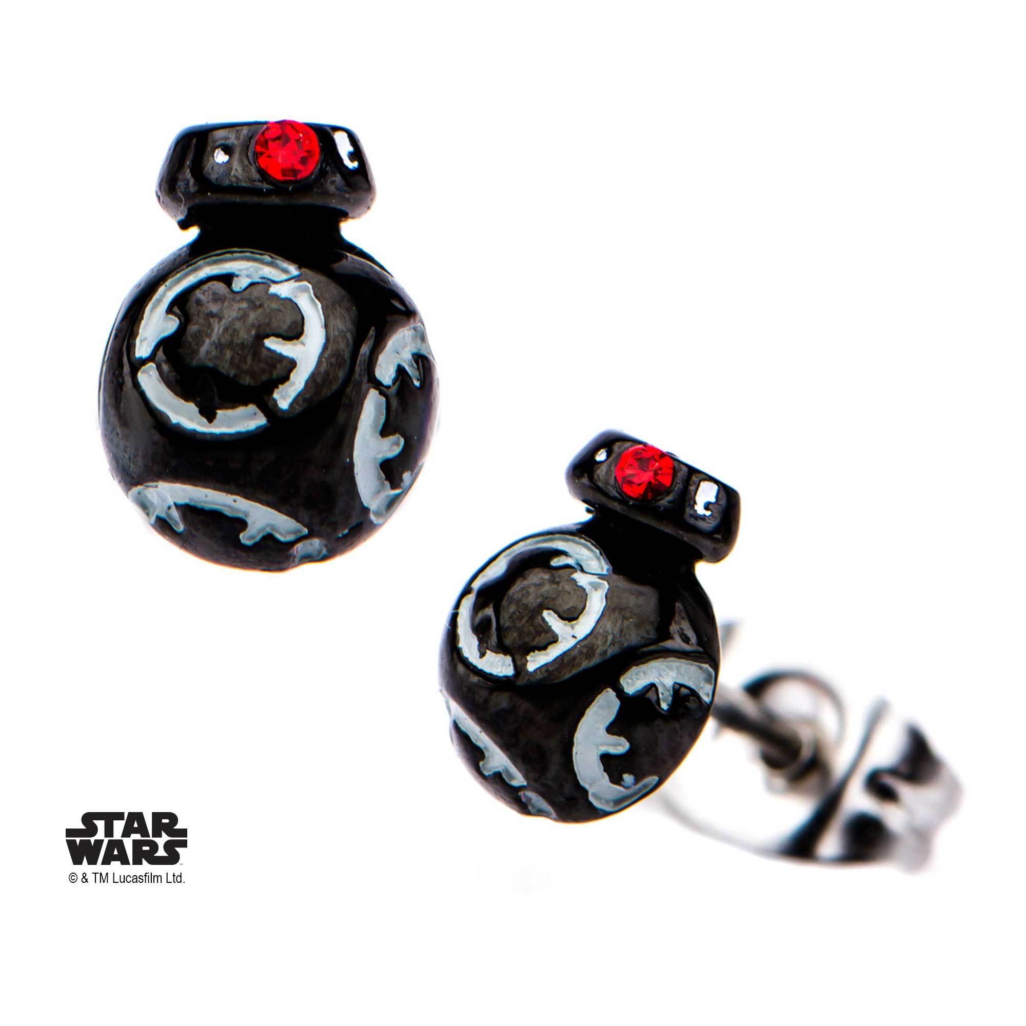 Star Wars Episode 8 3D BB - 8 Stud Earrings - Jewelry Brands Shop