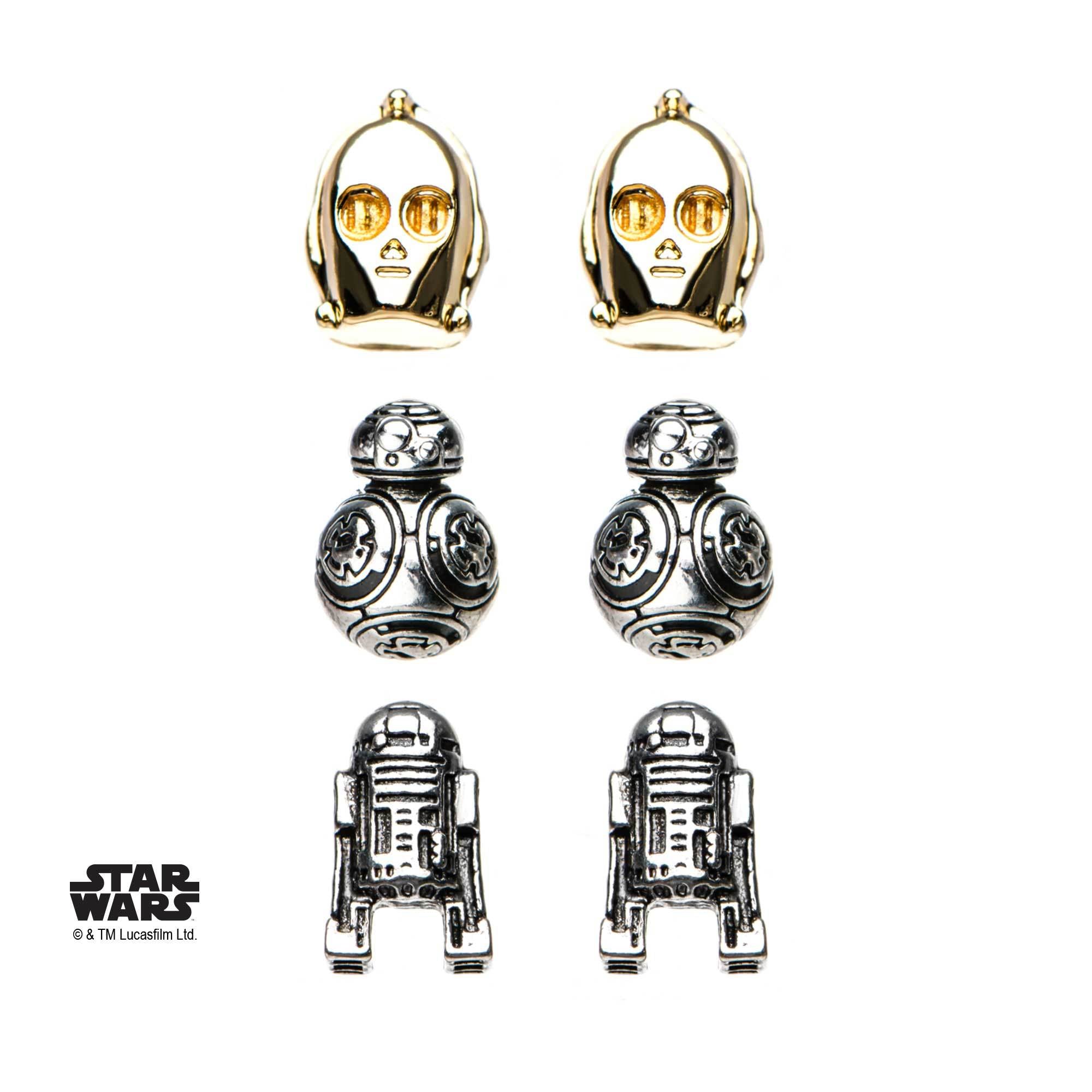 Star Wars Episode 8 Droid Stud Earrings Set - Jewelry Brands Shop