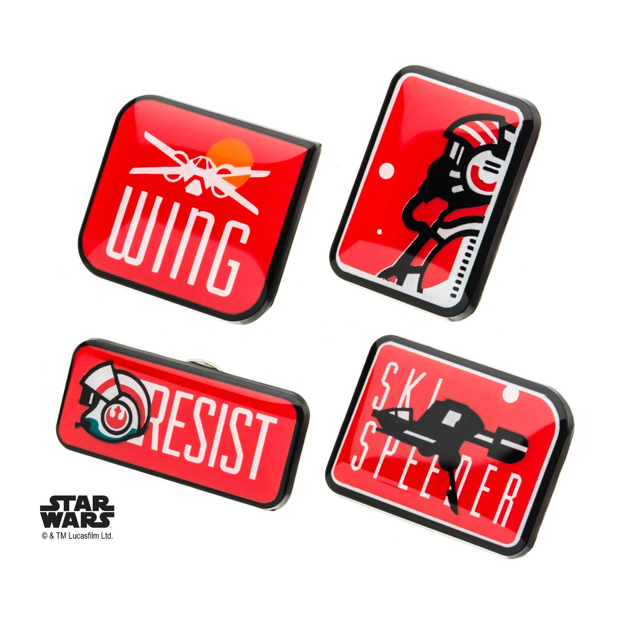 Star Wars Episode 8 Enamel Lapel Pin Set (4pcs) - Jewelry Brands Shop