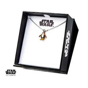 Star Wars Episode 8 Rose Gold Plated Porg Pendant Necklace - Jewelry Brands Shop