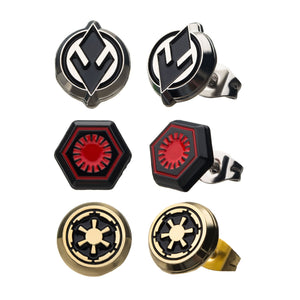 Star Wars Episode 9 Empire Symbol Symbol & First Order Stud Earrings - Jewelry Brands Shop